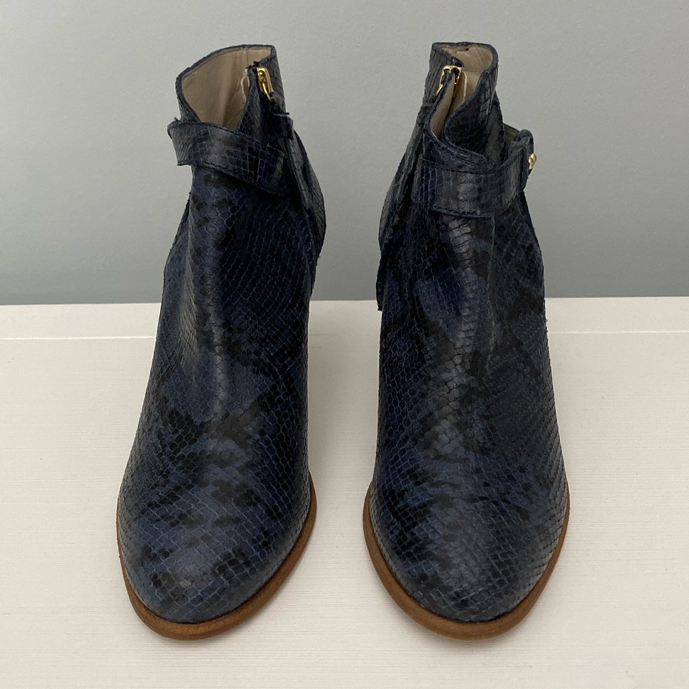 Snakeskin-print bootie